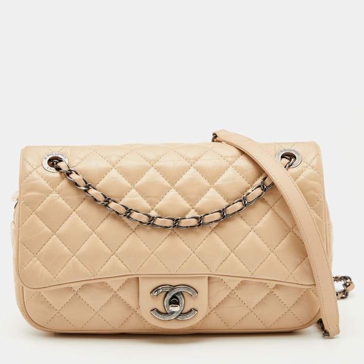 Chanel Beige Quilted Leather Medium Easy Flap Shoulder Bag Chanel | The  Luxury Closet