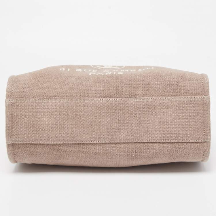 Pre Owned Chanel Beige Canvas Medium Deauville Tote