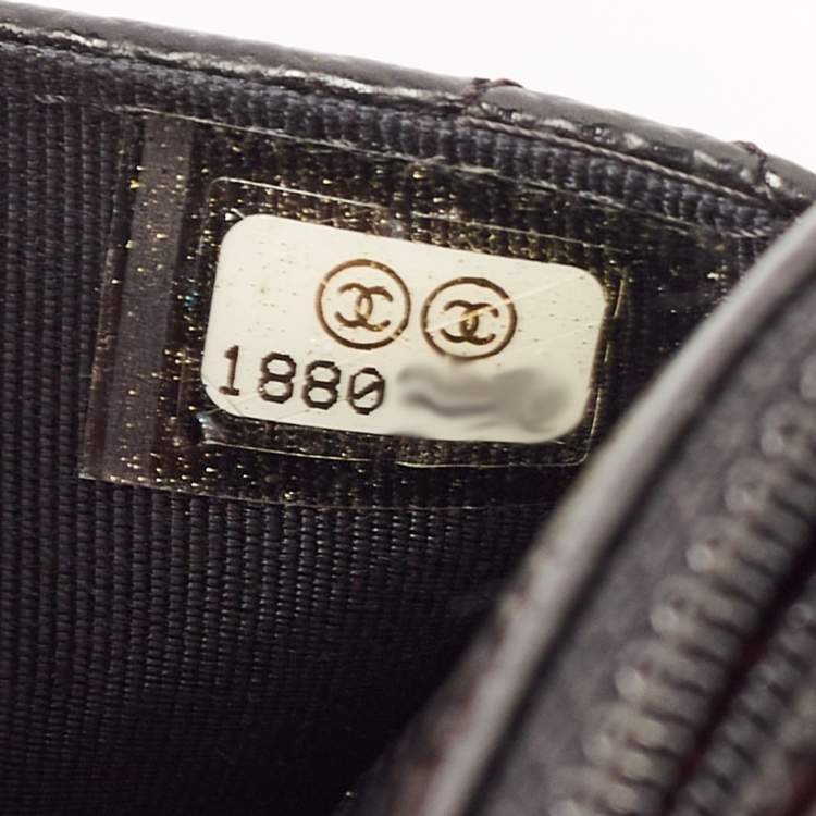 Pre Owned Chanel Black Quilted Caviar Leather WOC Clutch Bag