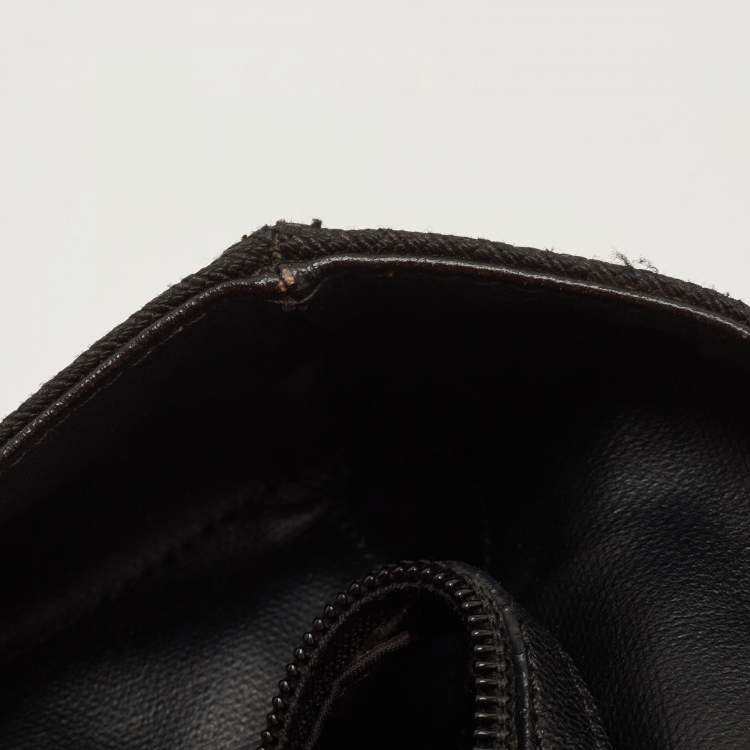 Pre Owned Chanel Black Quilted Coated and Canvas Paris Biarritz Grand Shopper Tote