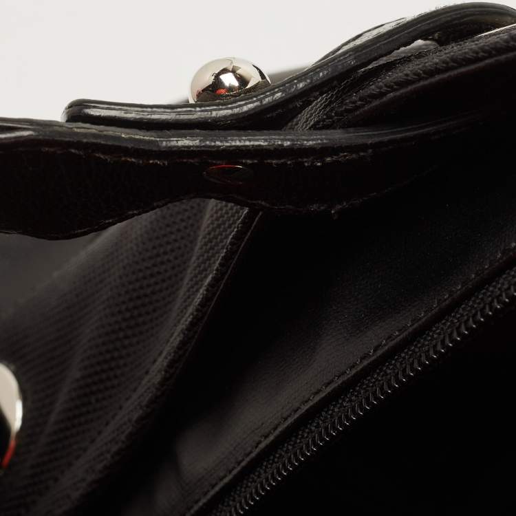 Pre Owned Chanel Black Quilted Coated and Canvas Paris Biarritz Grand Shopper Tote