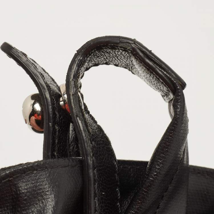 Pre Owned Chanel Black Quilted Coated and Canvas Paris Biarritz Grand Shopper Tote