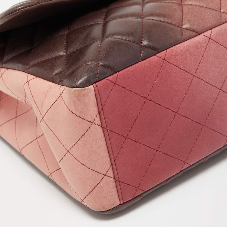 Pre Owned Chanel Multicolor Quilted Leather Maxi Classic Single Flap Bag