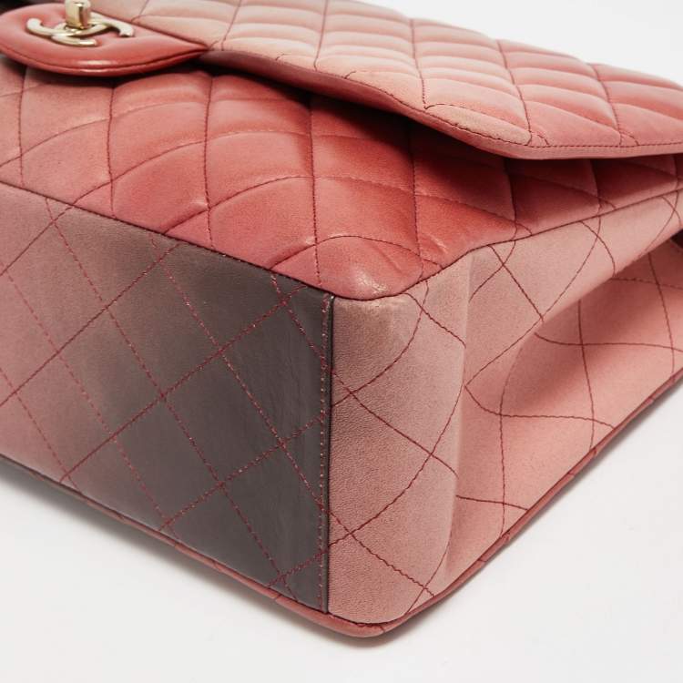 Pre Owned Chanel Multicolor Quilted Leather Maxi Classic Single Flap Bag