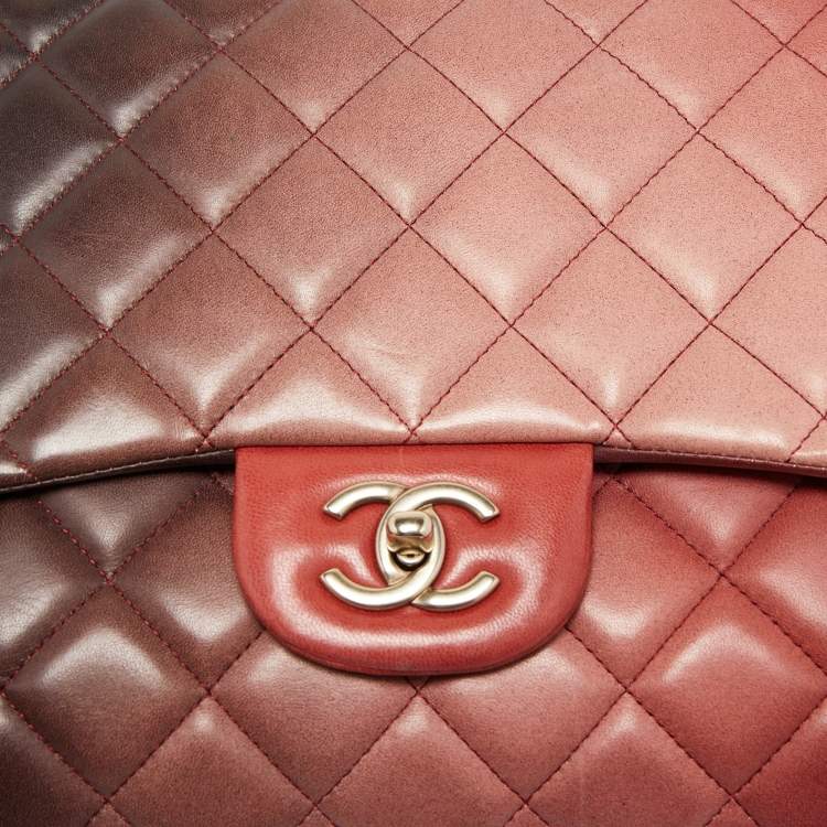 Pre Owned Chanel Multicolor Quilted Leather Maxi Classic Single Flap Bag