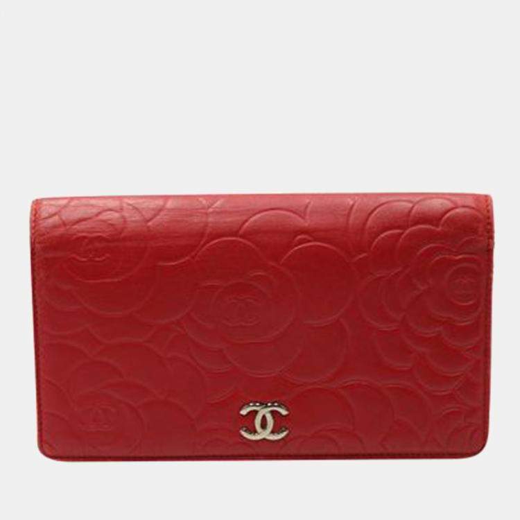 Chanel Turquoise Leather CC Camellia Flap Continental Wallet Chanel