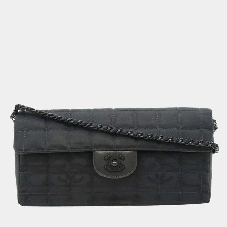 Chanel Travel Line Black Jacquard Laptop Bag