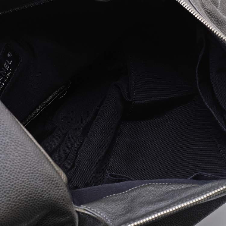 Pre Owned Chanel Grey Caviar Leather 31 Hobo