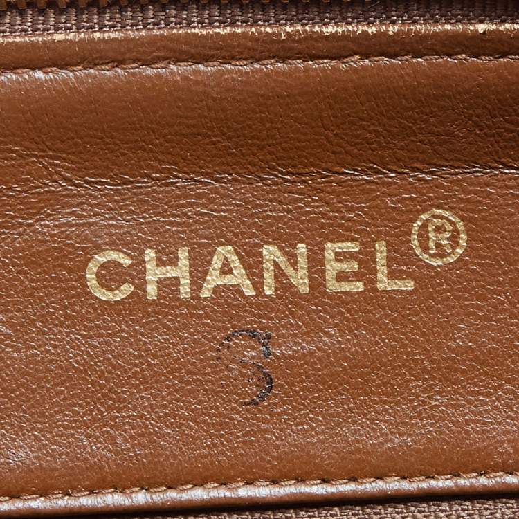 Pre Owned Chanel Brown Quilted Leather Vintage Chain Tote