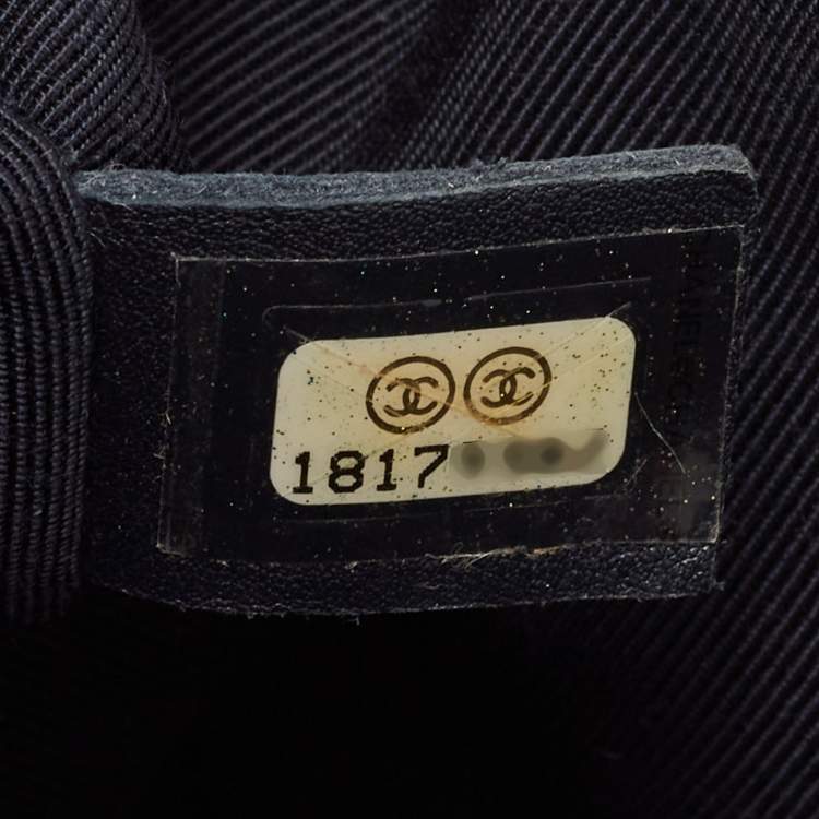 Pre Owned Chanel Red/Green Quilted Tweed and Velvet Medium Boy Flap Bag