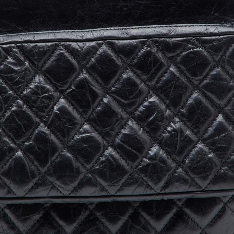 Pre Owned Chanel Black Quilted Leather Casual Rock Backpack