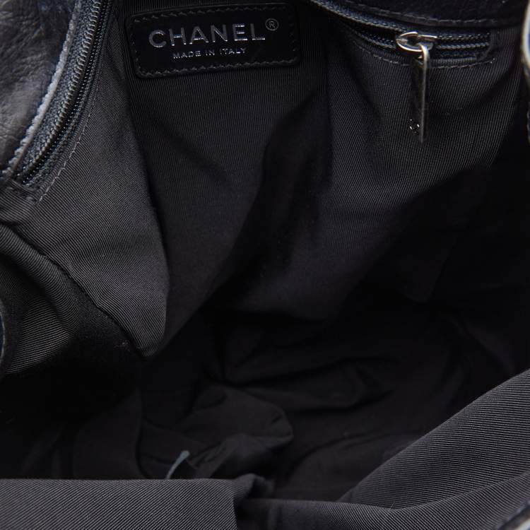 Pre Owned Chanel Black Quilted Leather Casual Rock Backpack