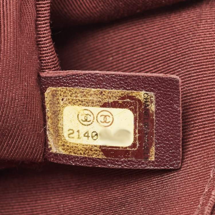 Pre Owned Chanel Red Quilted Leather and Patent Medium Boy Flap Bag