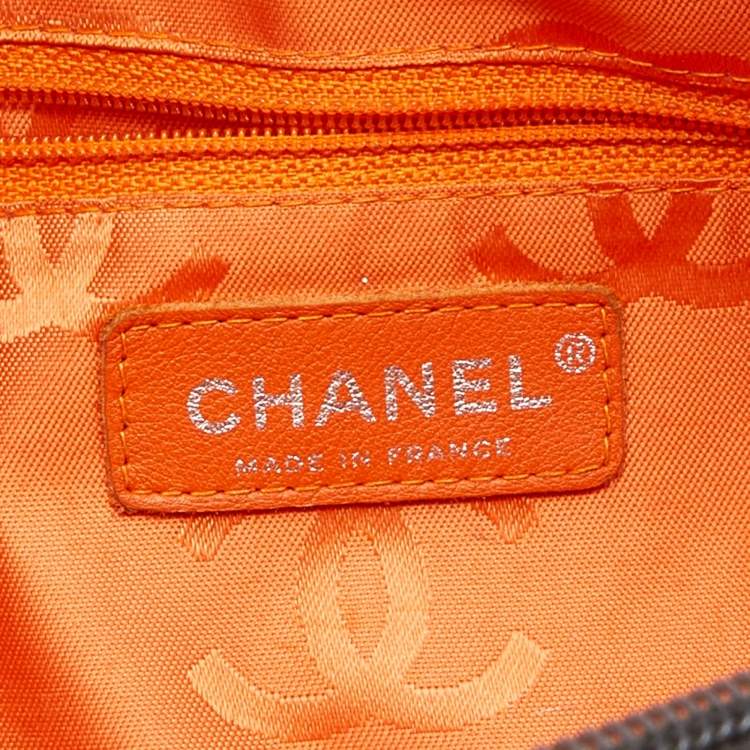 Pre Owned Chanel Brown/Beige Quilted Leather Cambon Ligne Bowler Bag