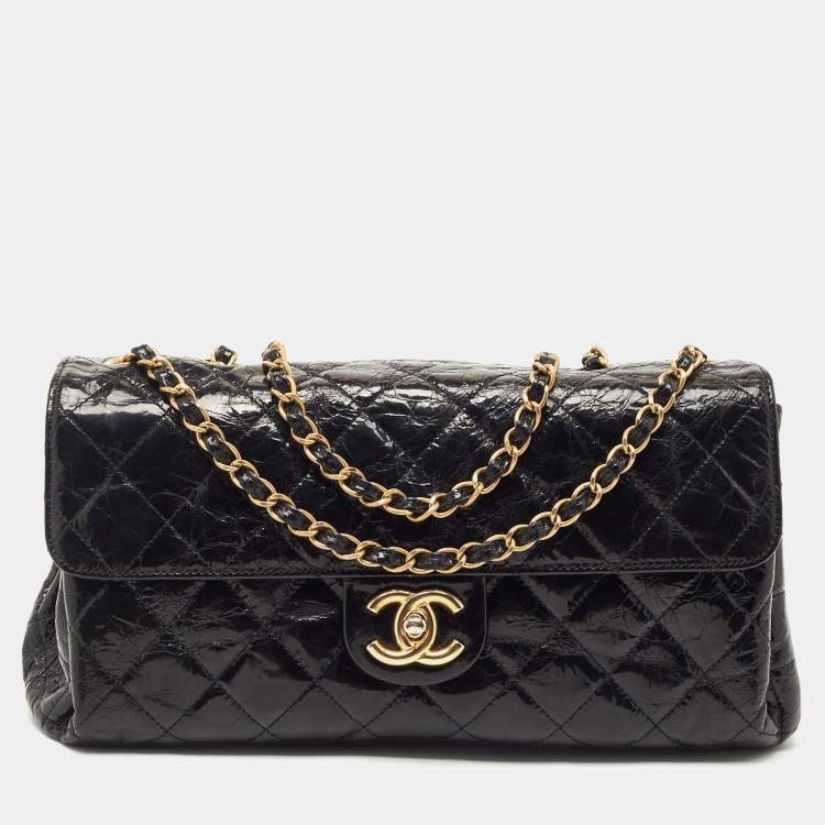 Chanel Black Quilted Leather CC Flap Bag Chanel