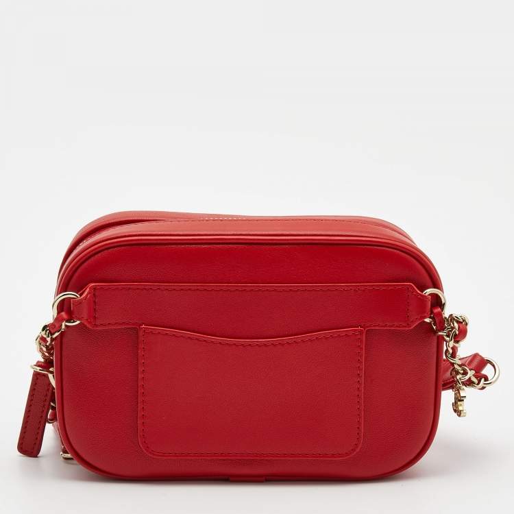 Pre Owned Chanel Red Leather CC Mania Waist Bag