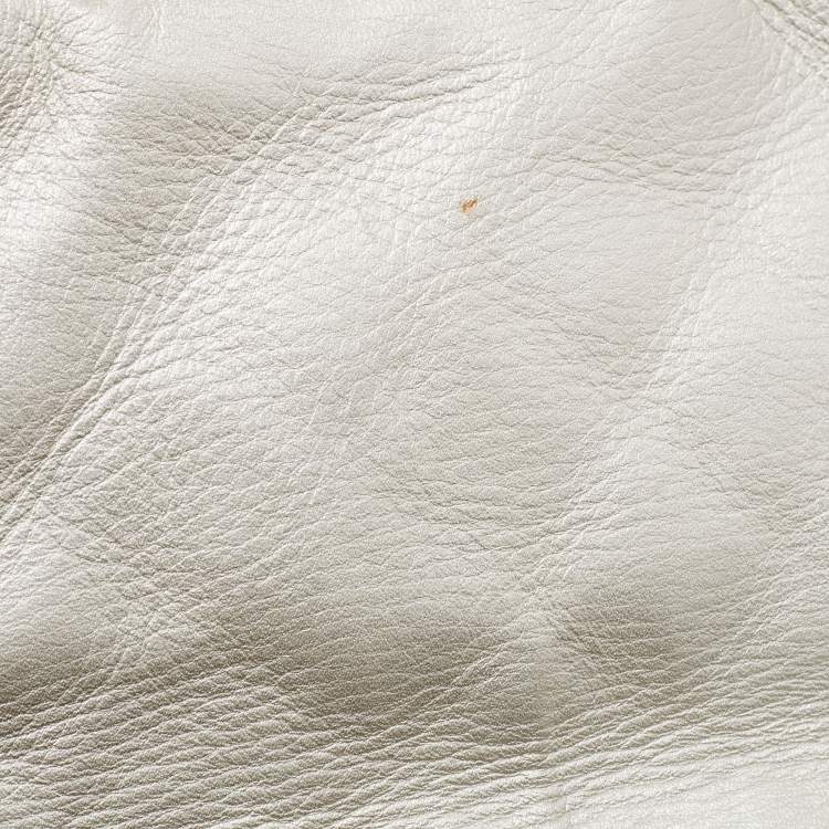 Pre Owned Chanel Metallic Grey Quilted Leather Maxi Classic Single Flap Bag