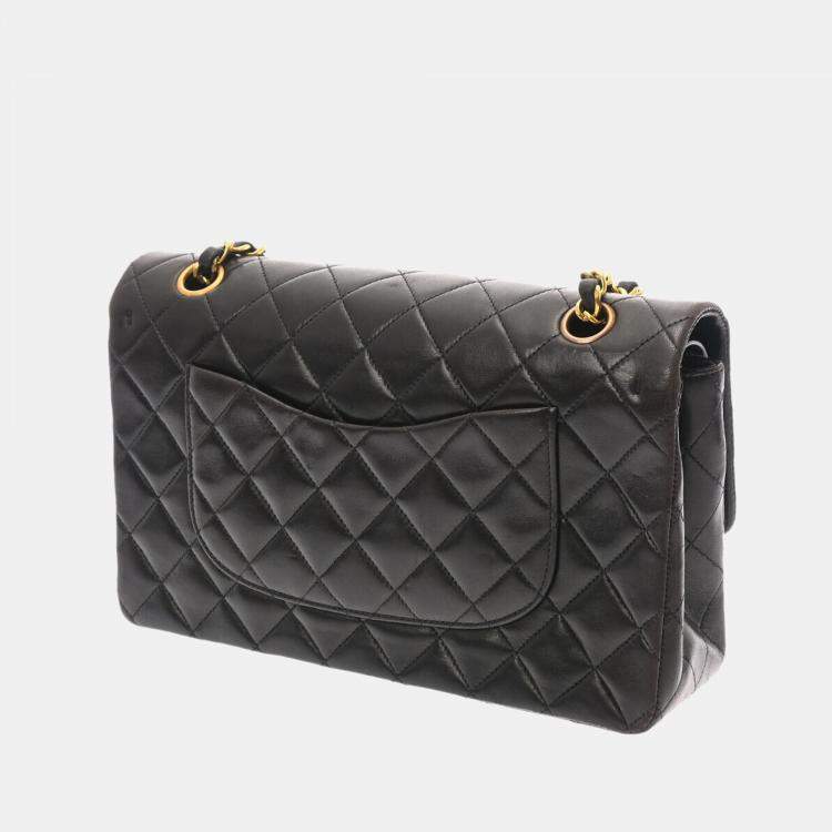 Chanel Quilted Single Chain Shoulder Bag Black Lambskin 2005924 97790