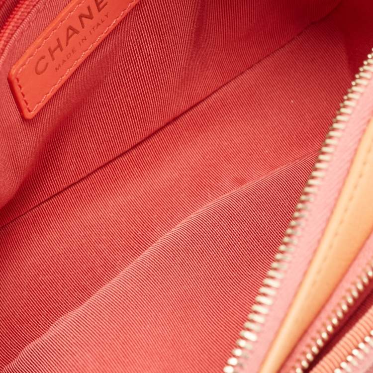 Pre Owned Chanel Multicolor Quilted Leather CC Double Zip Waist Bag