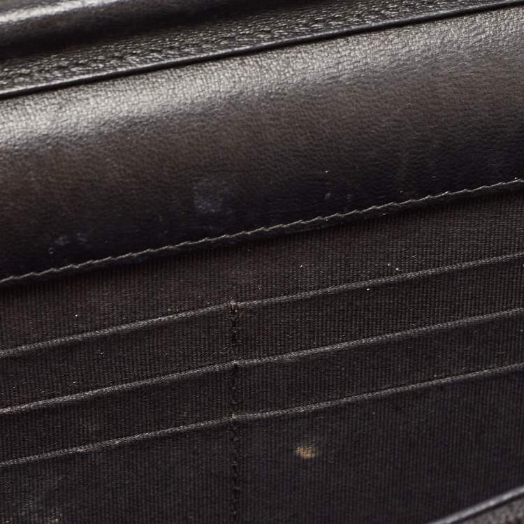 Pre Owned Chanel Black Python Classic Wallet on Chain