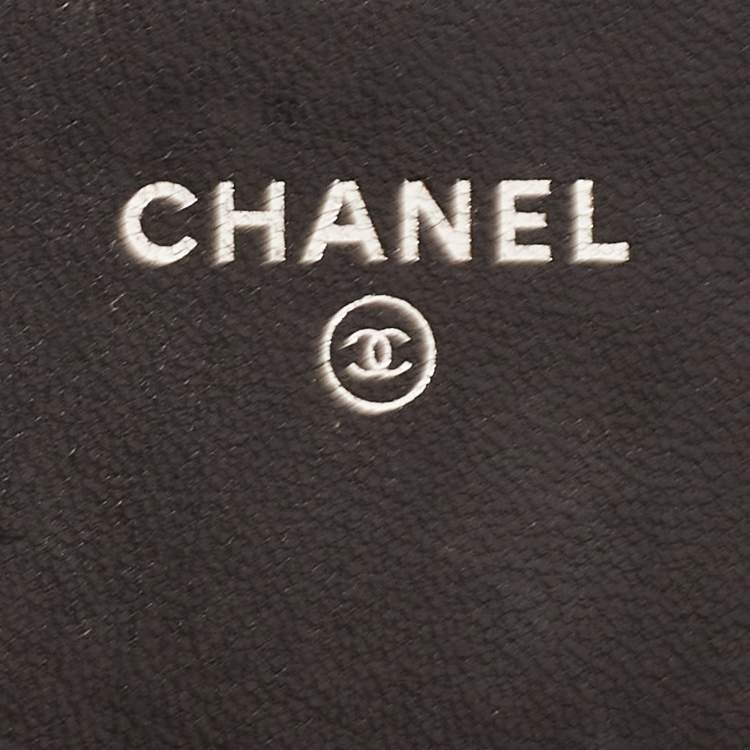 Pre Owned Chanel Black Python Classic Wallet on Chain