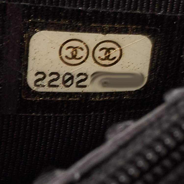 Pre Owned Chanel Black Python Classic Wallet on Chain