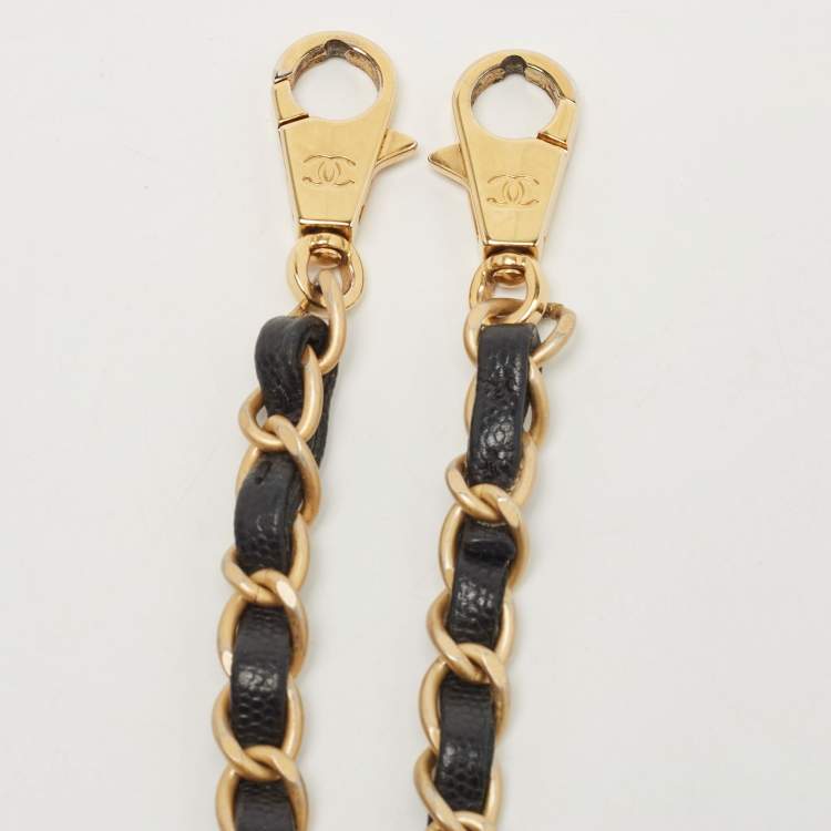 Pre Owned Chanel Black Quilted Caviar Leather Small Coco Top Handle Bag