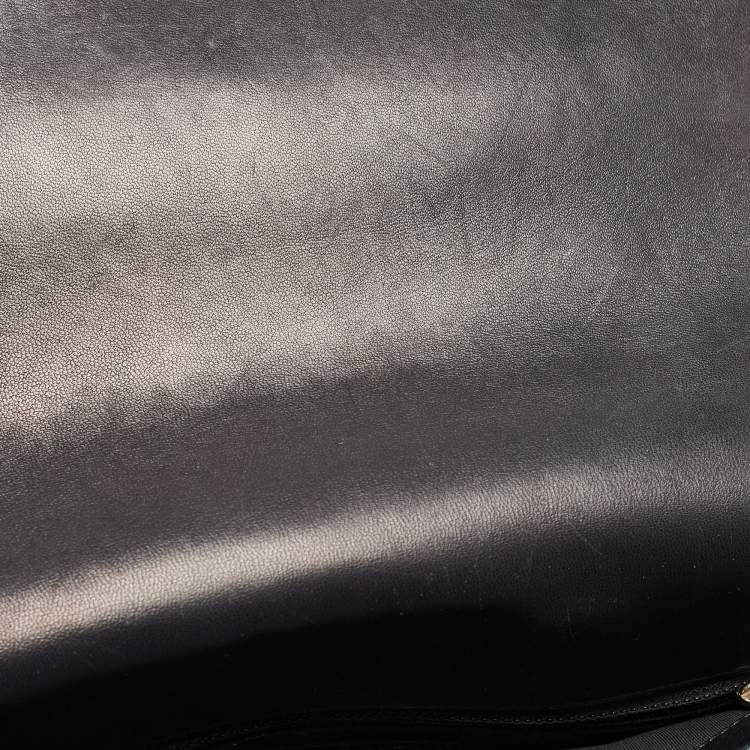 Pre Owned Chanel Black Quilted Leather Flap Top Handle Bag