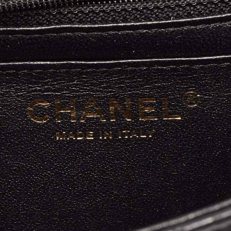 Pre Owned Chanel Black Quilted Leather Mini Square Classic Flap Bag