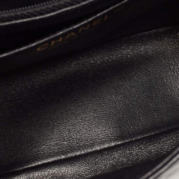 Pre Owned Chanel Black Quilted Leather Mini Square Classic Flap Bag