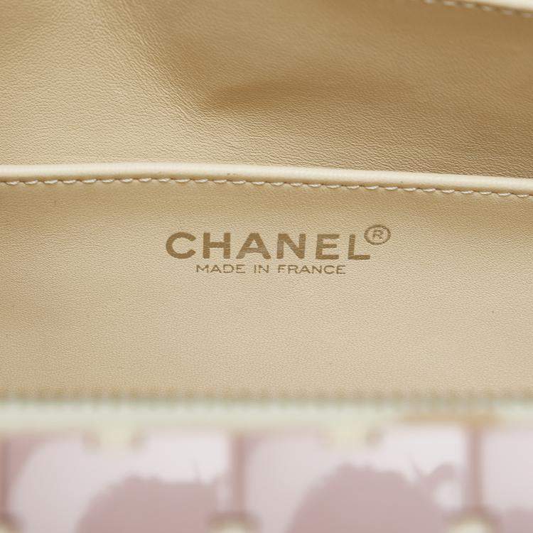 Pre Owned Chanel Pink Lucite Puzzle Barrel Handbag
