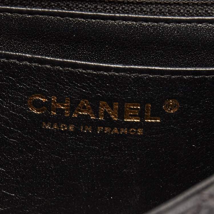Pre Owned Chanel Black Quilted Leather New Mini Classic Flap Bag