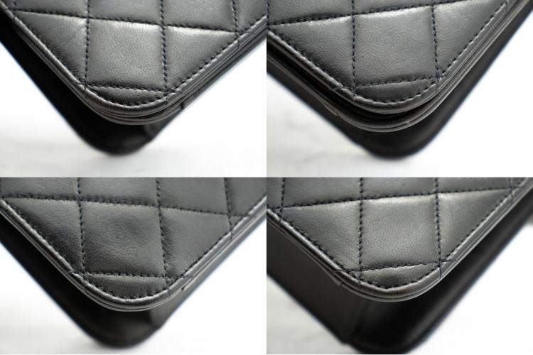 Pre Owned Chanel Black Leather Classic Flap Bag