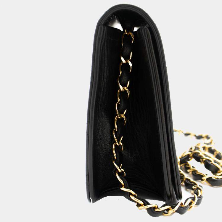 Pre Owned Chanel Black Leather Classic Flap Bag