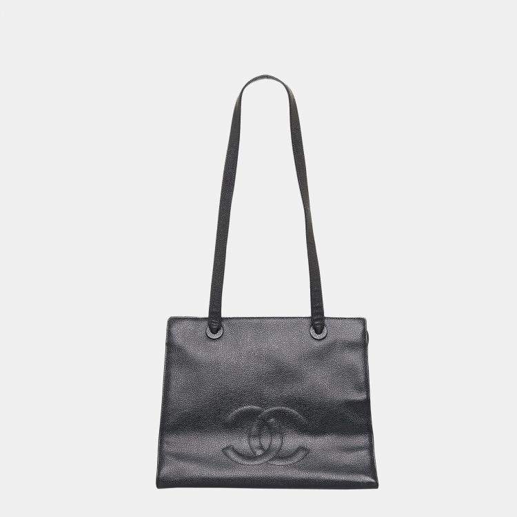 used chanel tote black