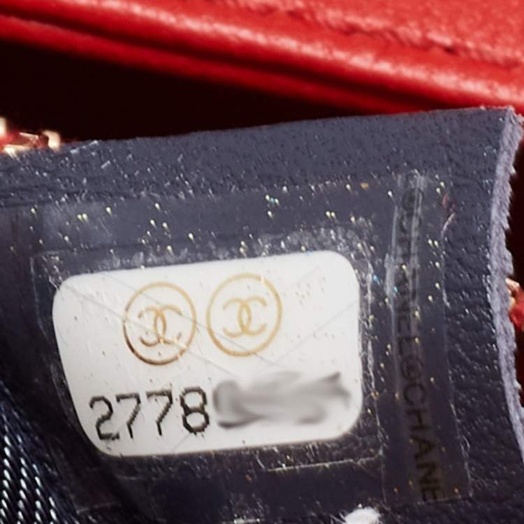 Pre Owned Chanel Red Leather CC Mania Double Zip Waist Belt Bag