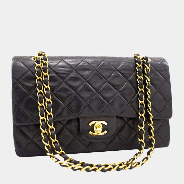Chanel Black Leather Jumbo Classic Double Flap Shoulder Bag Chanel
