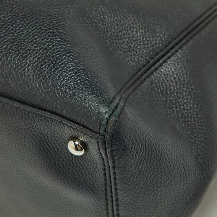 Pre Owned Chanel Black Leather Cerf Shopper Tote