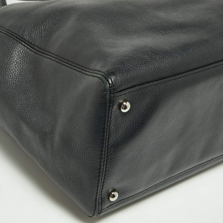 Pre Owned Chanel Black Leather Cerf Shopper Tote