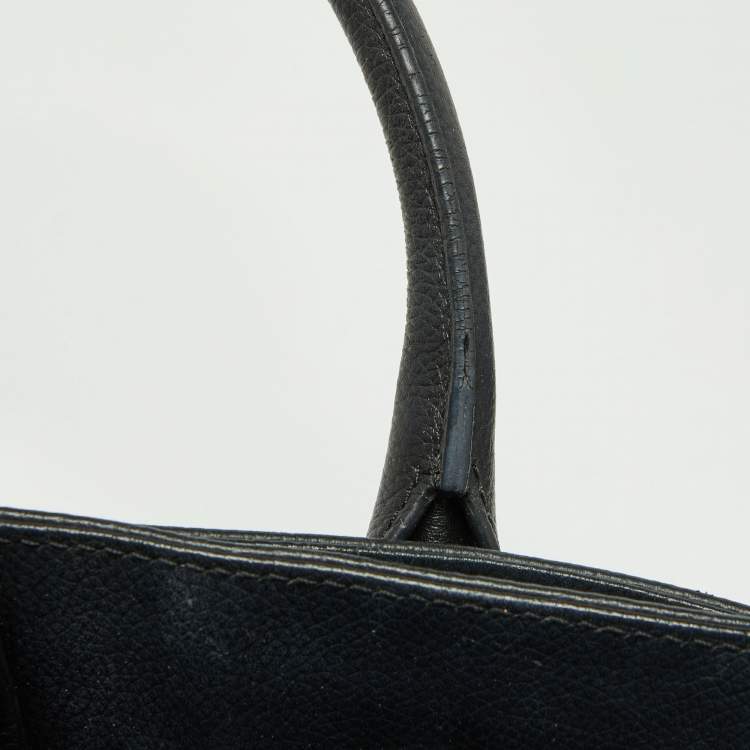 Pre Owned Chanel Black Leather Cerf Shopper Tote