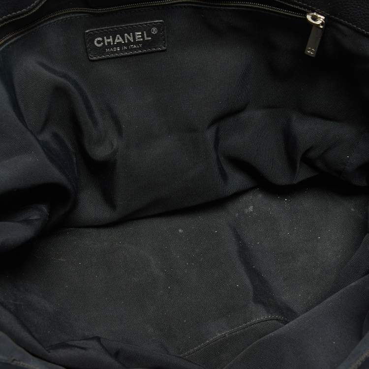 Pre Owned Chanel Black Leather Cerf Shopper Tote