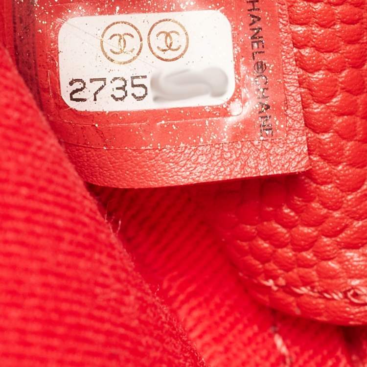 Pre Owned Chanel Red Quilted Caviar Leather Chic Affinity Belt Bag