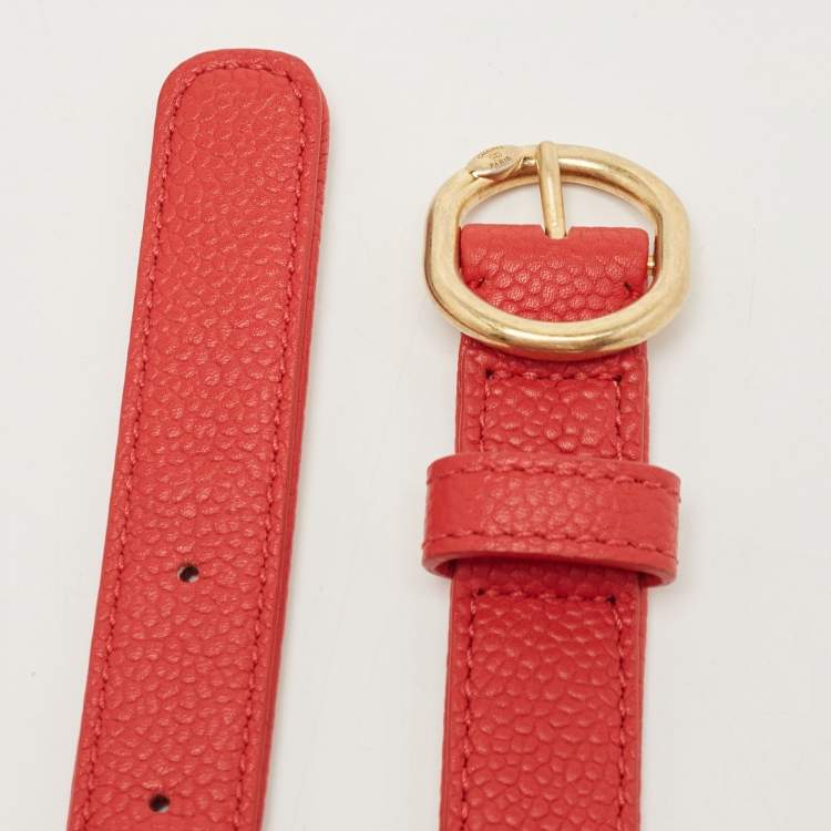 Pre Owned Chanel Red Quilted Caviar Leather Chic Affinity Belt Bag