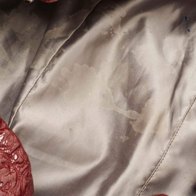 Pre Owned Chanel Dark Red Vinyl Rock in Moscou Hobo