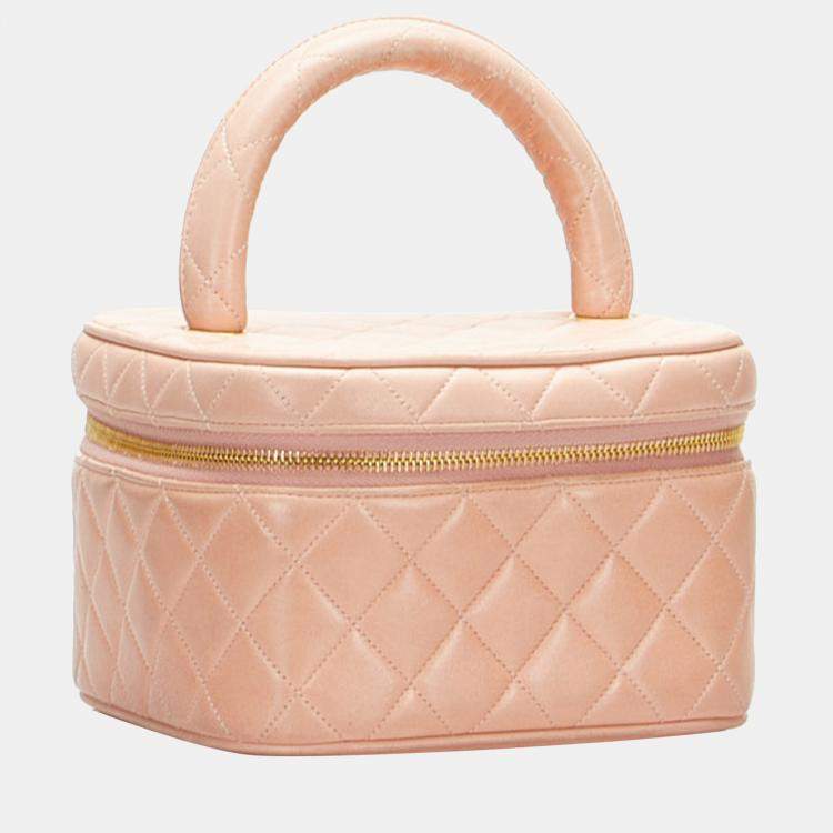 Chanel Pink CC Matelasse Vanity Bag Chanel