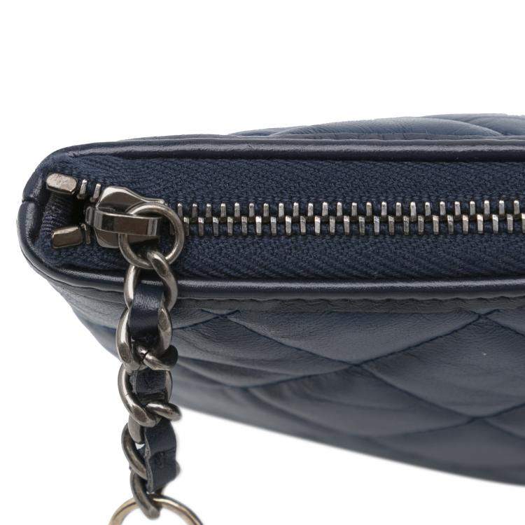 Pre Owned Chanel Blue Gabrielle Clutch Bag