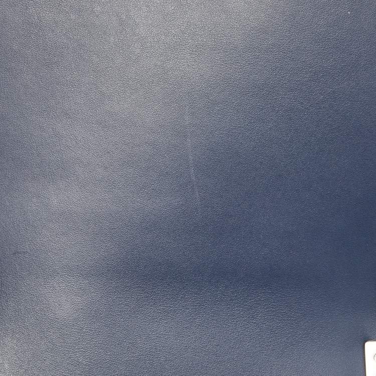 Pre Owned Chanel Blue Quilted Leather North South Boy Shoulder Bag