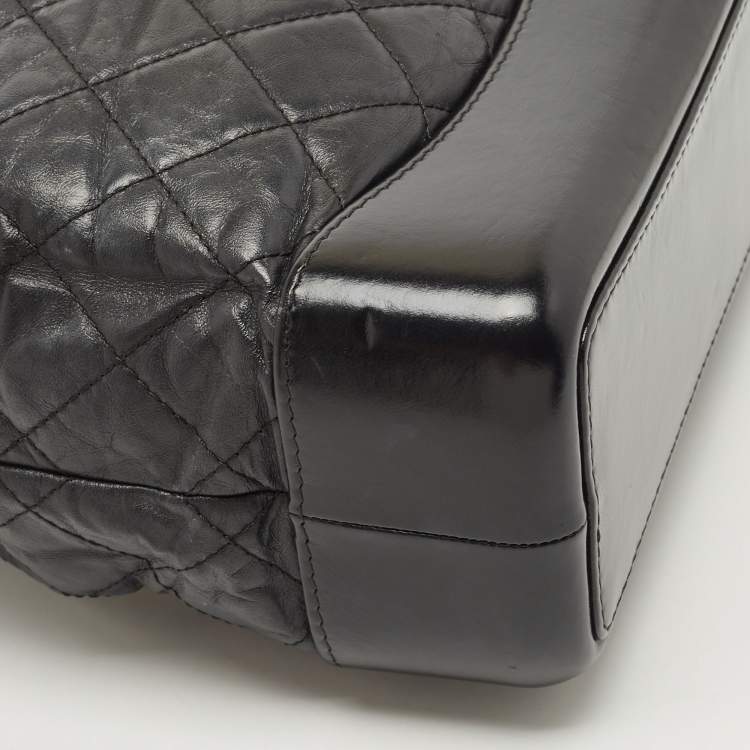 مملوكة مسبقًا Chanel Black Quilted Aged Leather Small Gabrielle Backpack