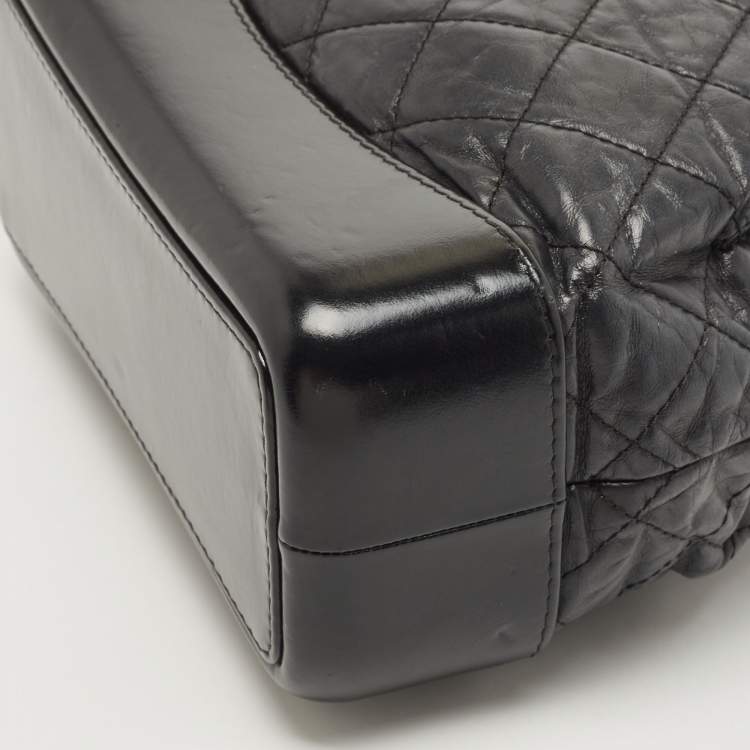 مملوكة مسبقًا Chanel Black Quilted Aged Leather Small Gabrielle Backpack