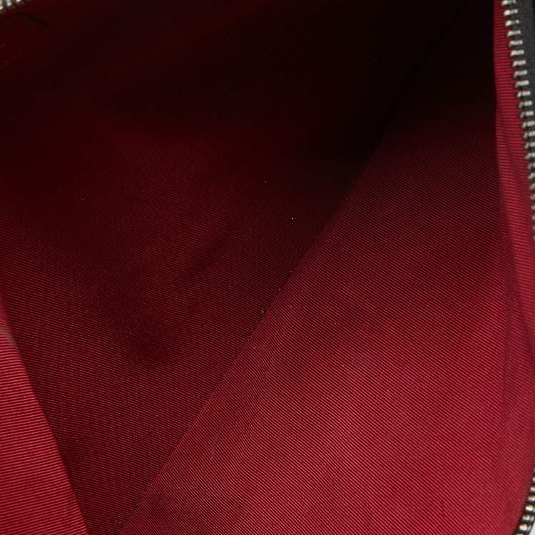 Pre Owned Chanel Beige/Black Quilted Leather Gabrielle Clutch 